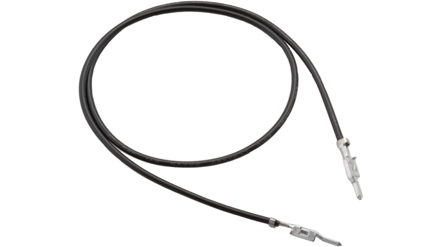 Wurth Elektronik Female WR-MPC4 to Male WR-MPC4 Crimped Wire, 150mm, 0.205 mm², 24AWG, Black