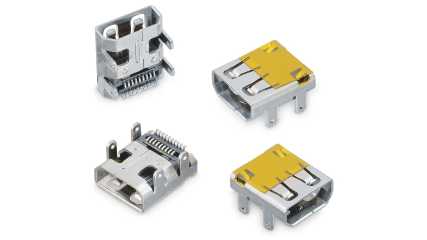 Conector para tarjeta de memoria Wurth Elektronik de 19 contactos, paso 0.2mm, 2 filas, Montaje en orificio pasante