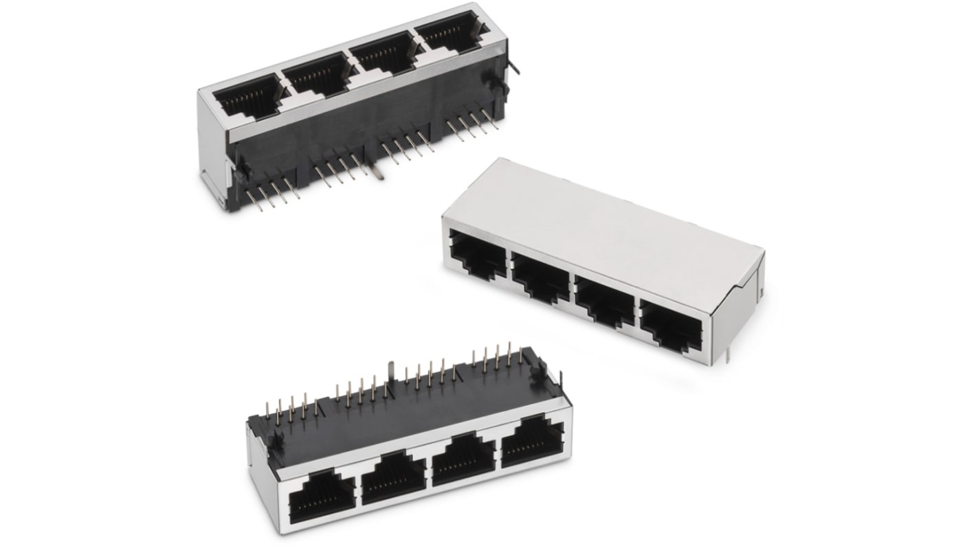 Wurth Elektronik RJ45 モジュラーコネクタ, メス, RJ45コネクタ, PCBマウント, 615032137821