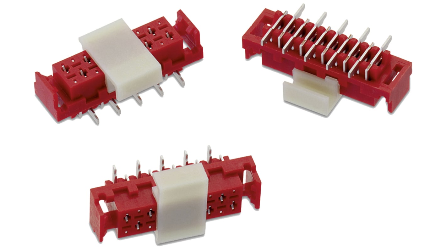 Conector hembra para PCB Wurth Elektronik serie WR-MM 3672, de 18 vías en 2 filas, paso 1.27mm, 500 V, 1.5A, Montaje