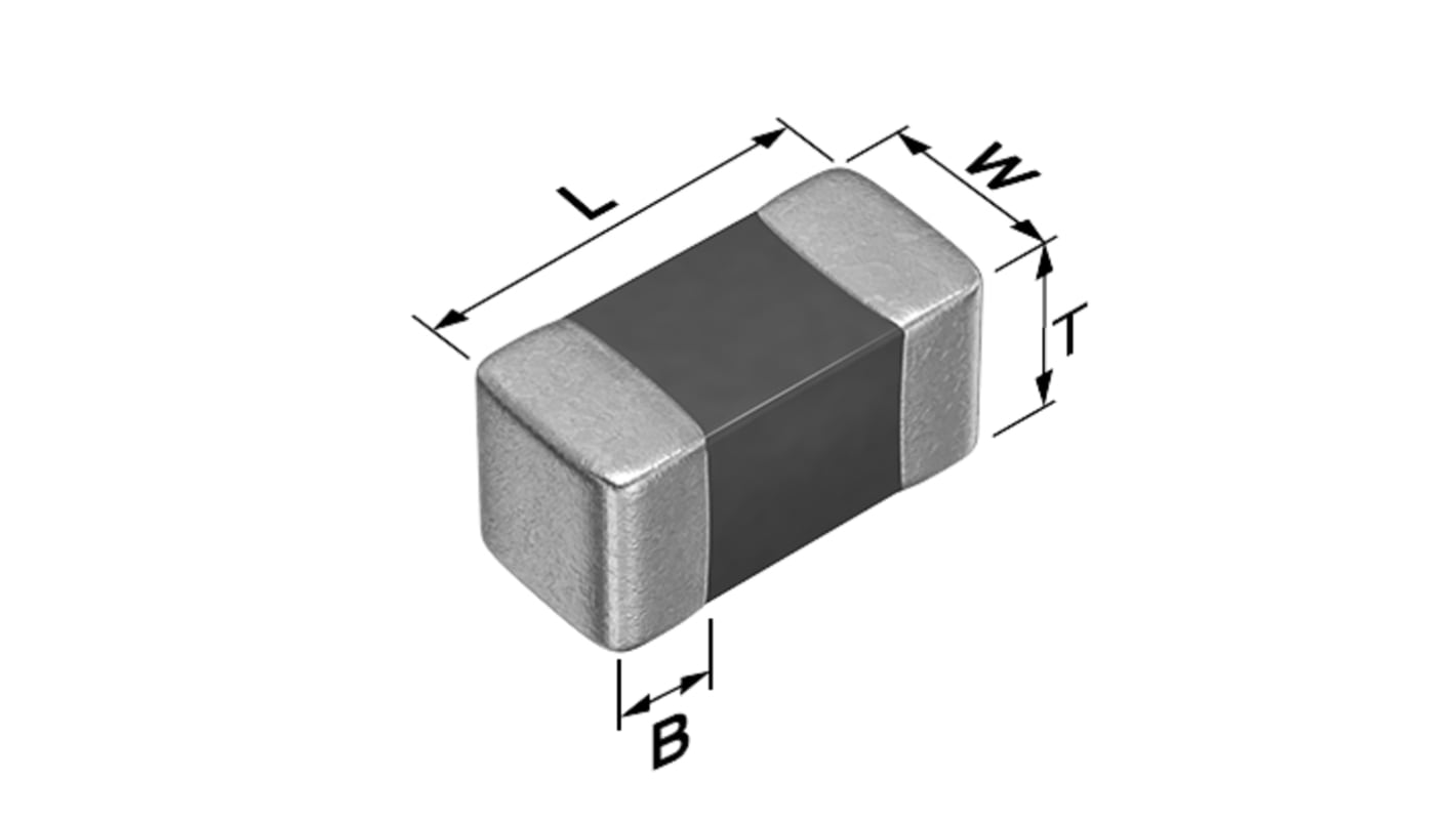 TDK NTCG NTC-Thermistor, NTC, 10kΩ, Temperaturkompensation, Temperatursensor, 0603 (1608M), Toleranz ±1%, 100mW, 0.6 x