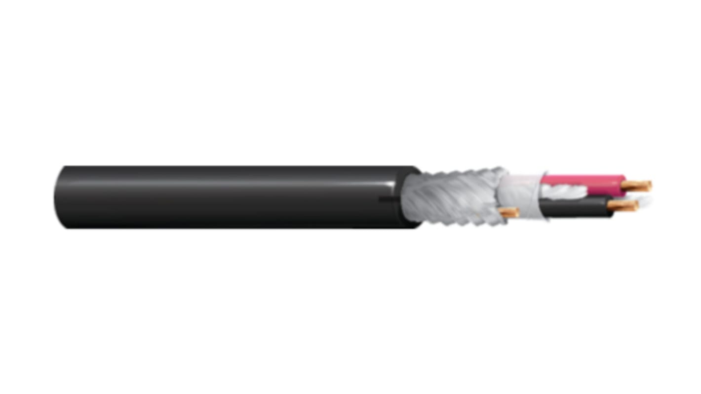 Cable de audio Belden de 2 conductores, sección 0,25 mm², Ø ext. 5.33mm, 110 Ω, long, 152m