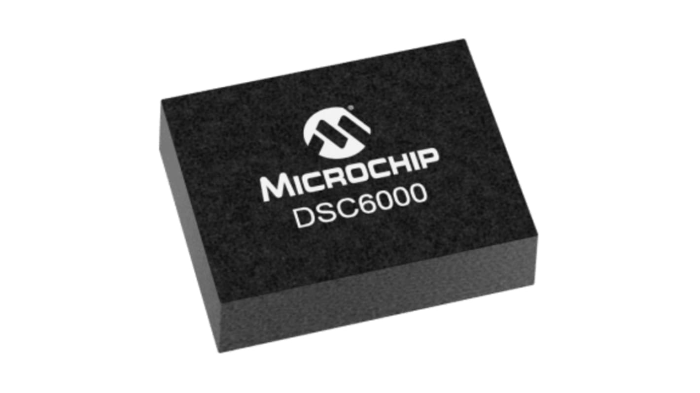 Microchip 20MHz MEMS Oscillator, 4Pin DFN, ±25ppm, DSC6001CI2A020.