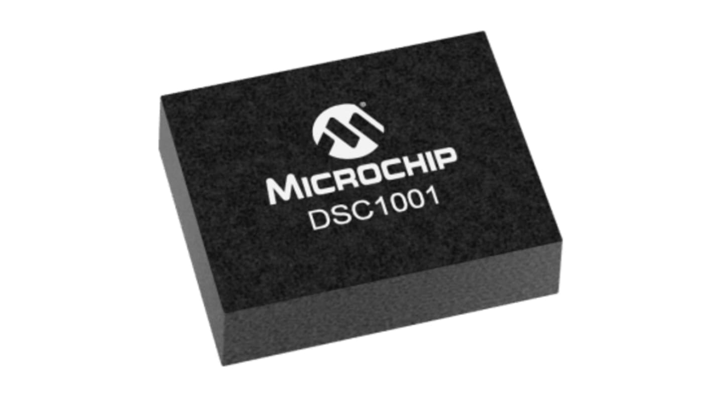 Microchip AEC-Q100 DSC1001CI2-024.0000 Oszcillátor 24MHz, 4-tüskés CDFN 3.2 x 2.5 x 0.85mm