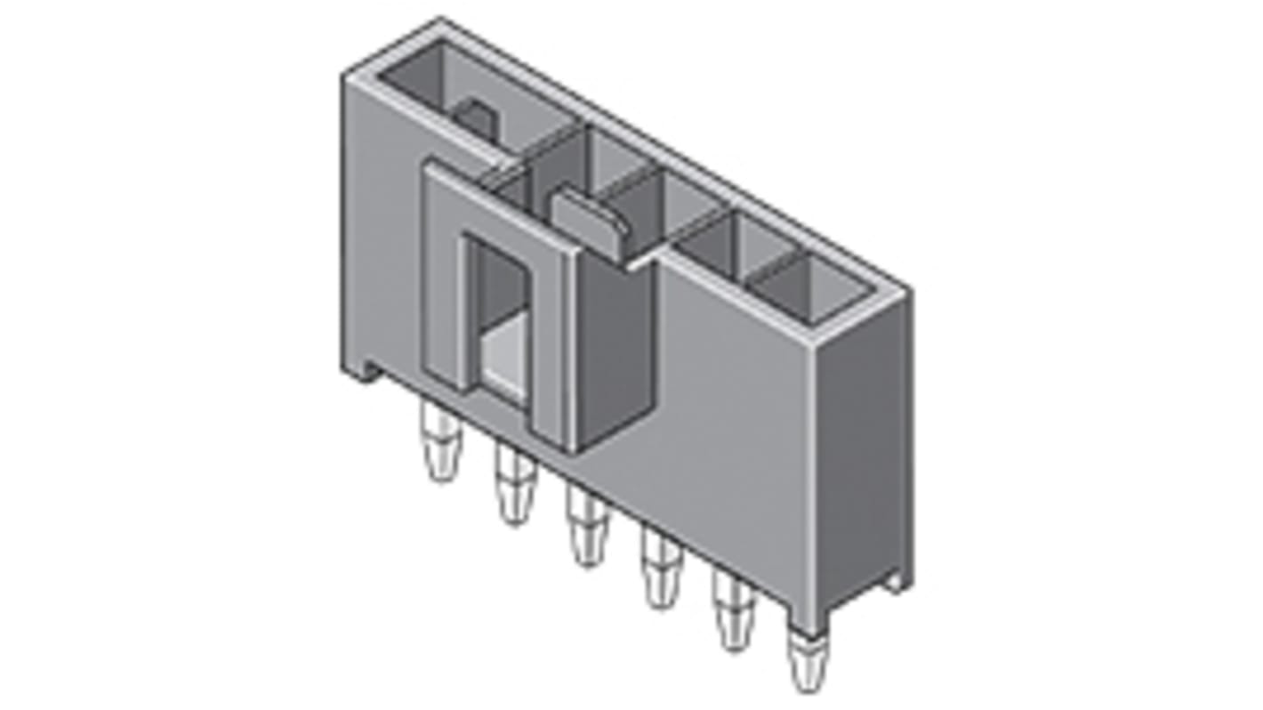 Molex Nano-Fit Series Straight Through Hole PCB Header, 6 Contact(s), 2.5mm Pitch, 1 Row(s), Shrouded