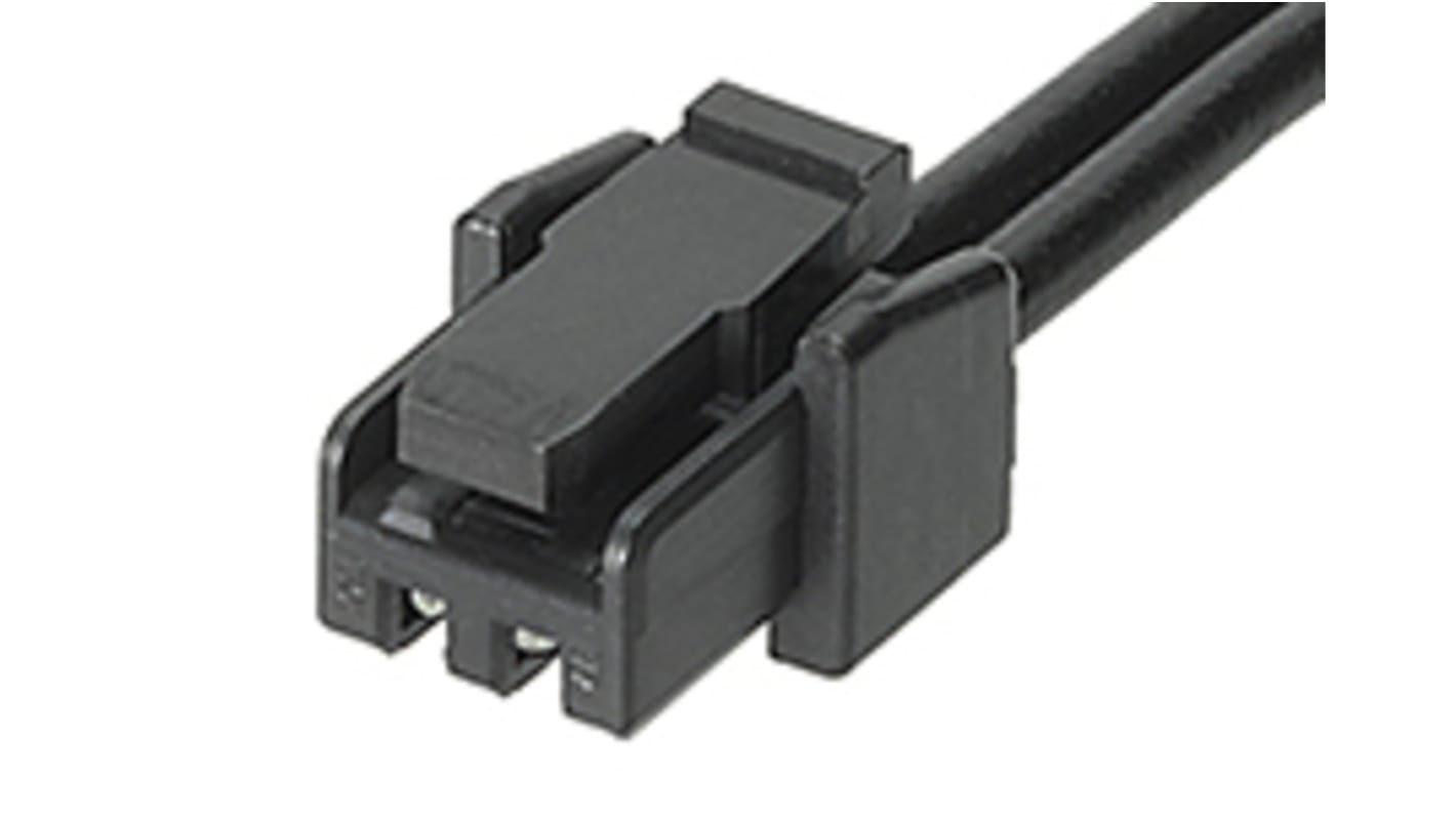 Kabel przewód-płytka, Micro-Lock Plus, 50 V AC, 50 V DC, 1,5 A, raster: 1.25mm, 50mm, Cyna, Czarny