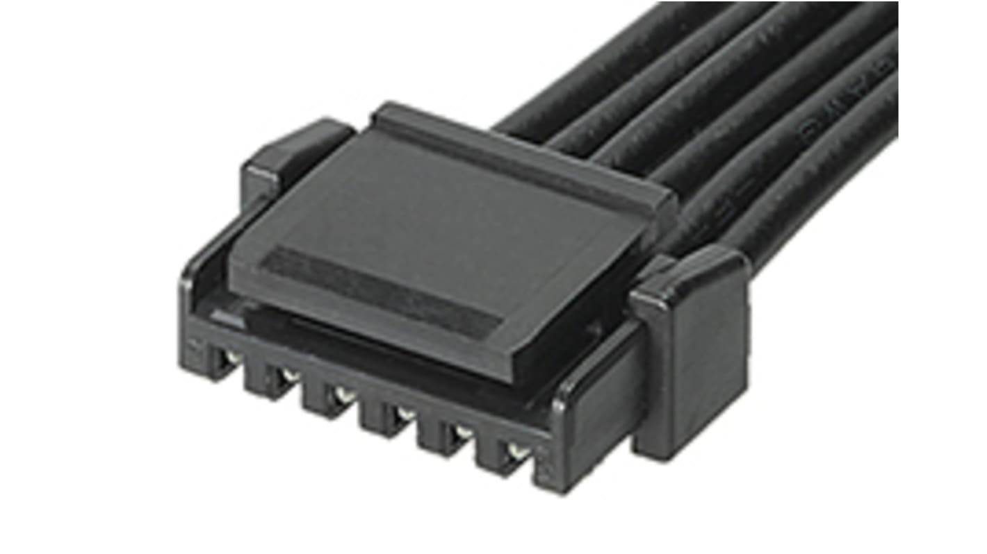 Kabel przewód-płytka, Micro-Lock Plus, 50 V AC, 50 V DC, 1,5 A, raster: 1.25mm, 450mm, Cyna, Czarny
