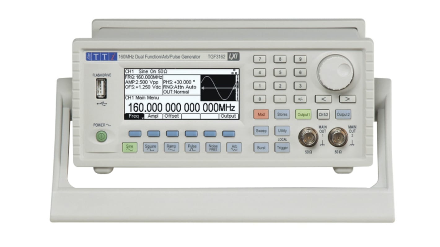 Aim-TTi Funktionsgenerator, Wobbler 1μHz → 160MHz Digitalfrequenz, FM-moduliert