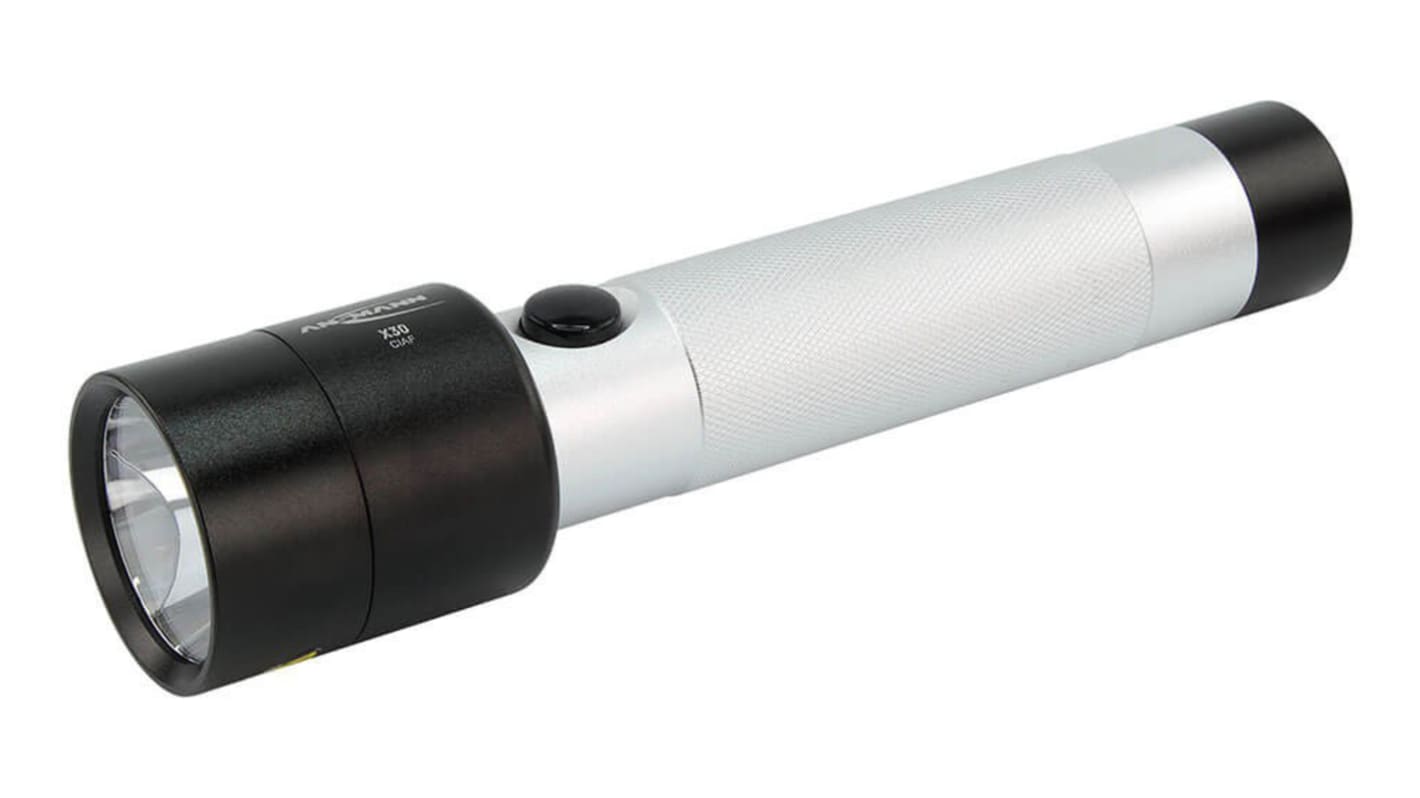 Lampe torche Ansmann LED non rechargeable, Argent, 40 lm