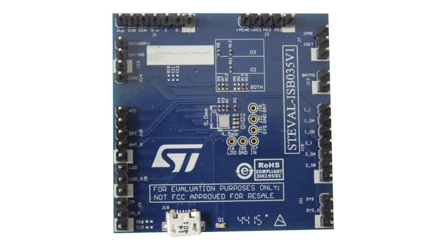 STMicroelectronics STEVAL-ISB035V1 Evaluierungsplatine, Li-Ion/Li-Po Battery Power Management Evaluation Batterieschutz