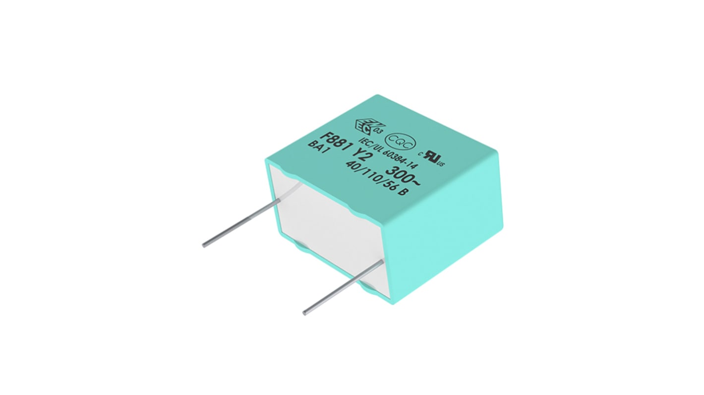 KEMET R46 X2 Folienkondensator 22nF ±10% / 310V ac, THT Raster 10mm