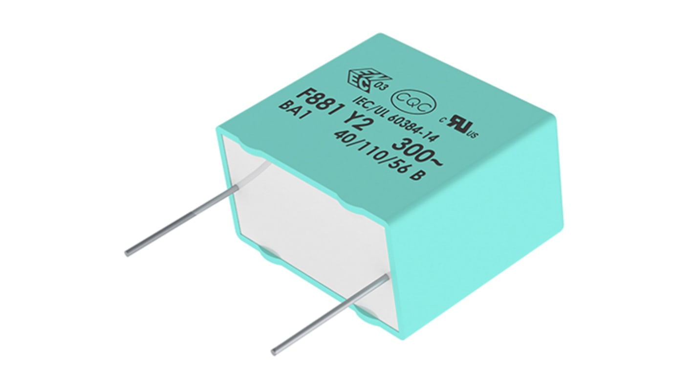 KEMET R46 X2 Folienkondensator 470nF ±20% / 275V ac, THT Raster 15mm