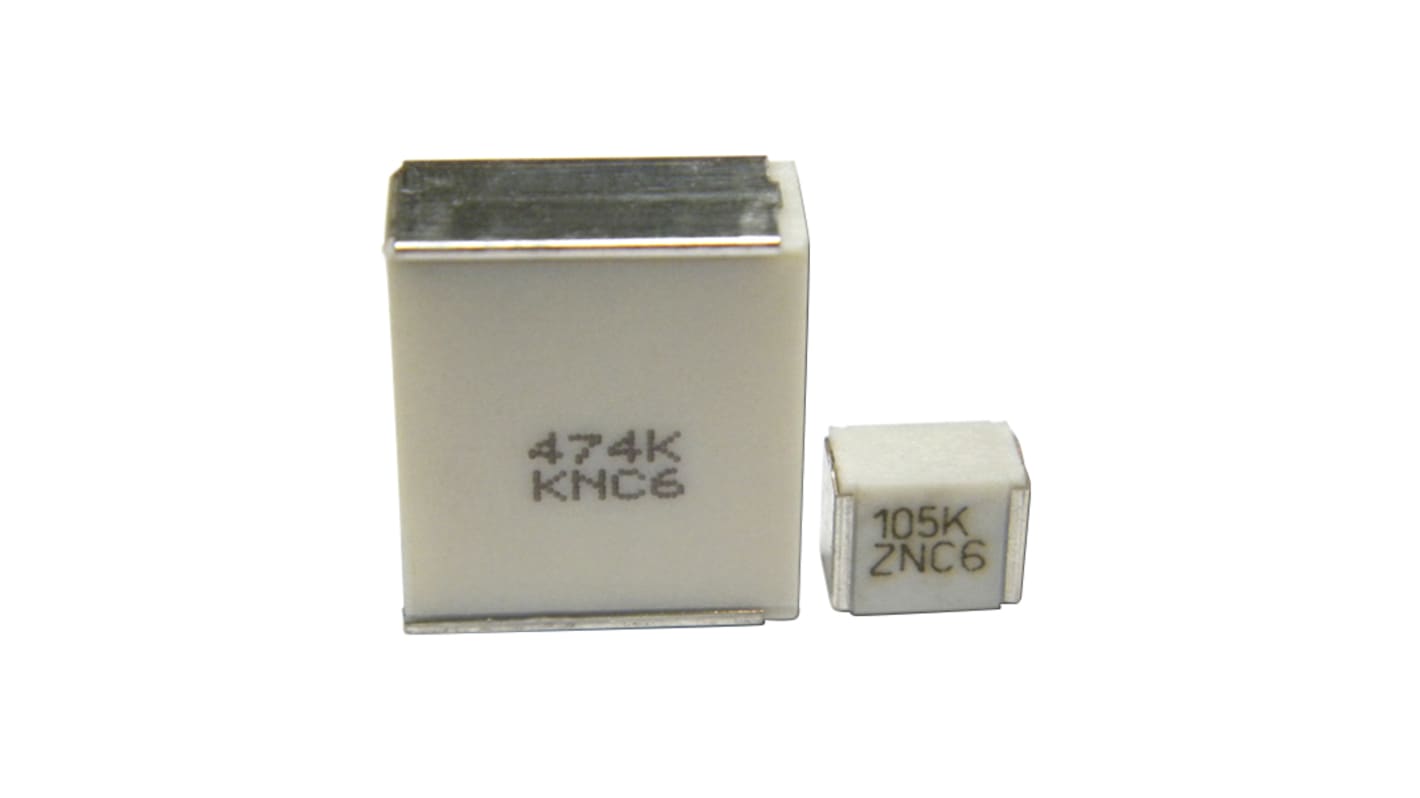 KEMET F161 Metallised Polyester Film Capacitor, 63 V ac, 100 V dc, ±10%, 0.22μF, Surface Mount