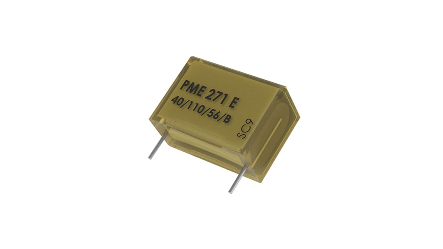 KEMET PME271E Metallized Paper Film Capacitor, 300 V ac, 630 V dc, ±20%, 22nF, Through Hole