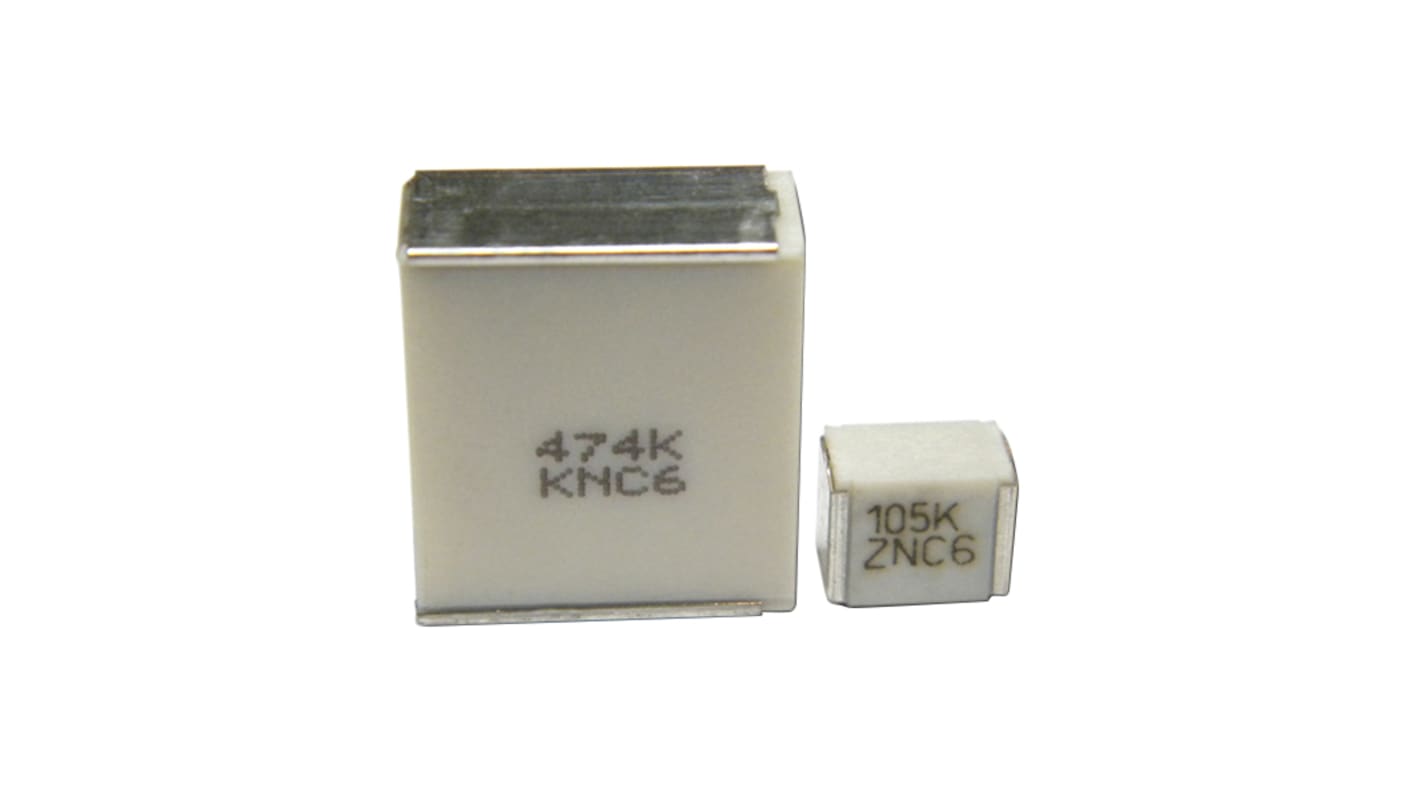 KEMET F161 Metallised Polyester Film Capacitor, 63 V ac, 100 V dc, ±10%, 470nF, Surface Mount