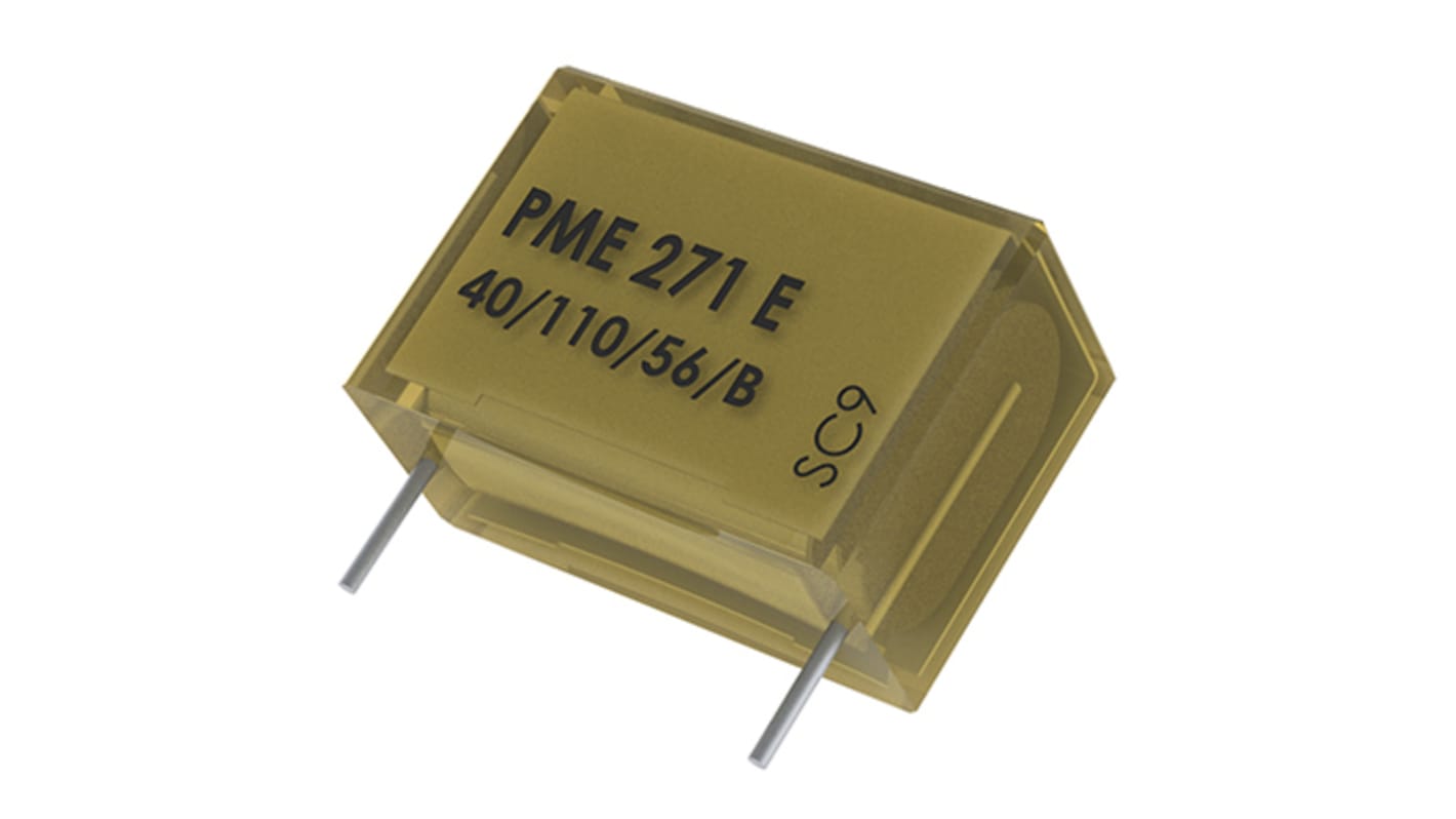 KEMET PME271E Metallised Paper Film Capacitor, 300 V ac, 630 V dc, ±10%, 220nF, Through Hole