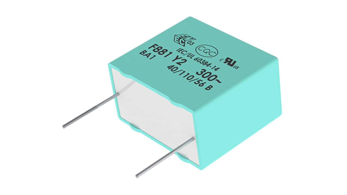 Condensatore a film KEMET, R47, 680nF, 1 kV dc, 440 V ac, ±10%