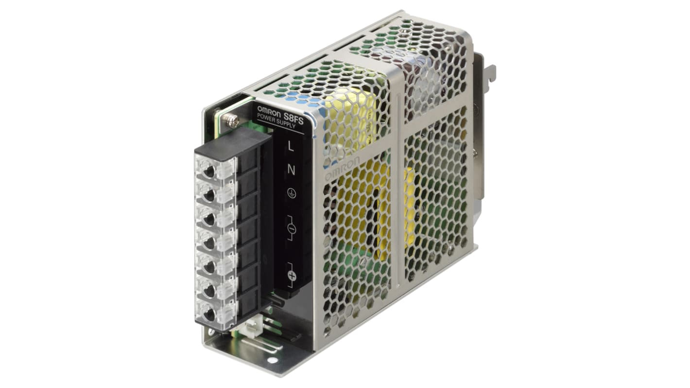 Omron S8FS-G Switch Mode DIN Rail Power Supply, 230V ac ac, dc Input, 12V dc dc Output, 4.3A Output, 50W