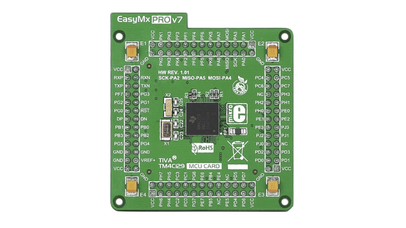 MikroElektronika EasyMx PRO v7 for Tiva MCU Card 10 x I2C, 12-Bit-D/A, 2 x 12-Bit-A/D (24 Kanäle), 2 x CAN, 256 KB