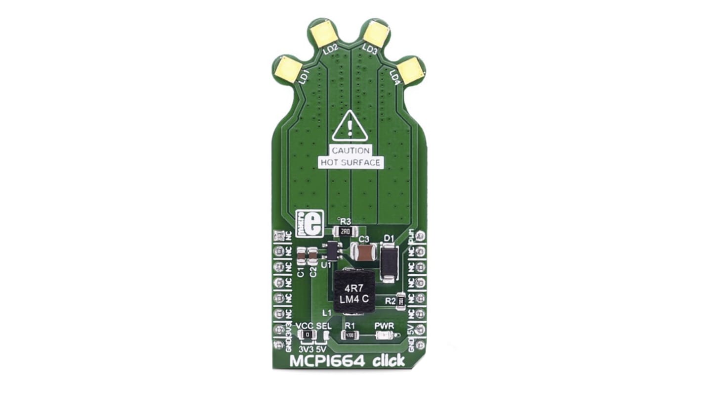 MikroElektronika MIKROE-2548, MCP1664 Click LED Add On Board