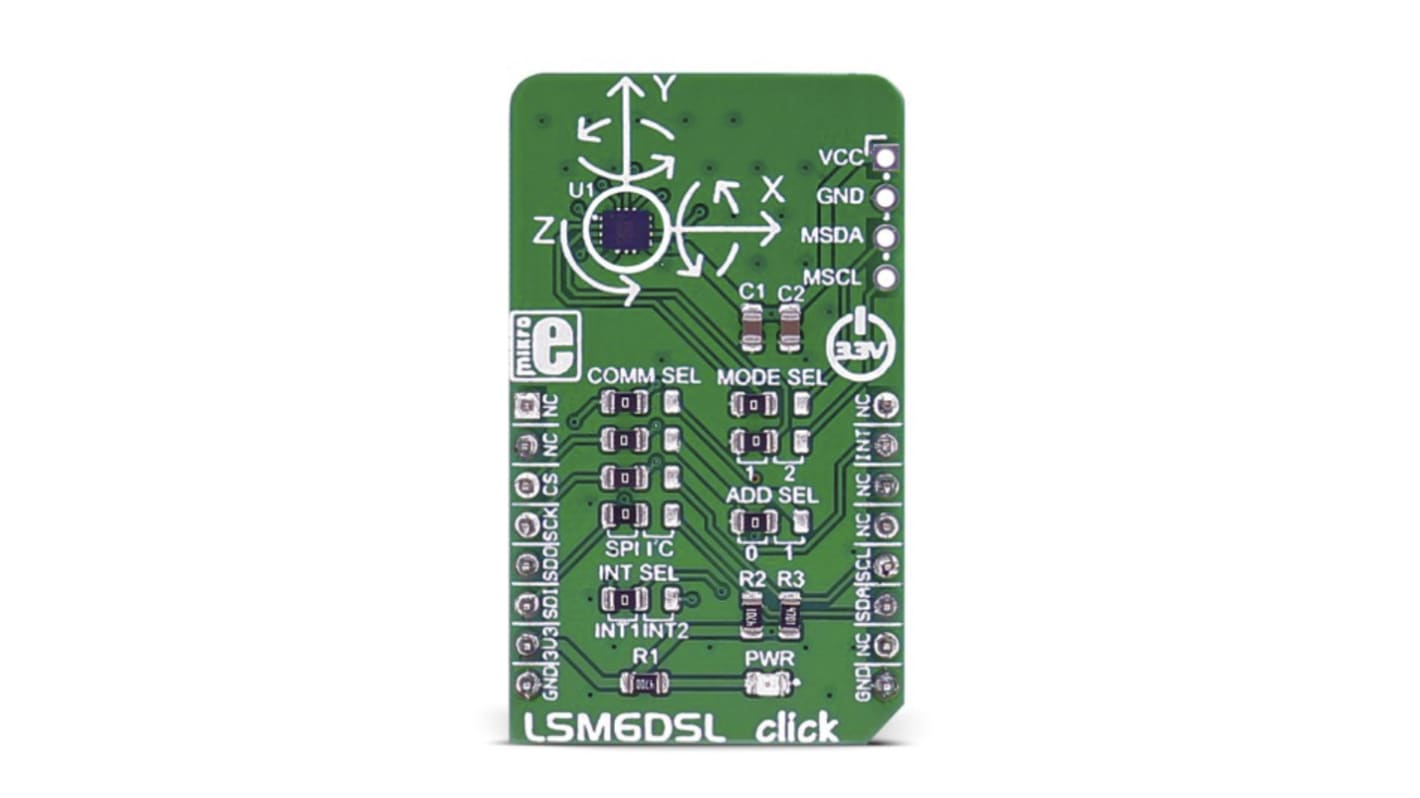 Kit de développement pour capteur MikroElektronika pour I2C, SPI