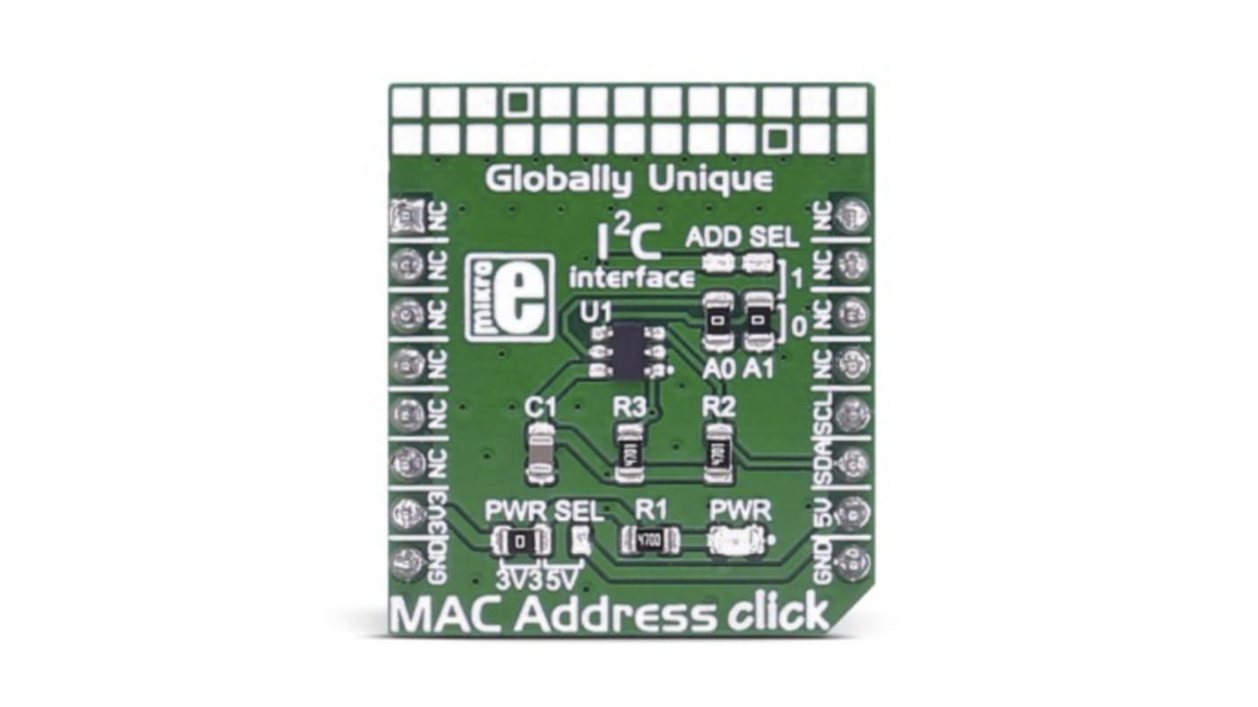 MikroElektronika Entwicklungskit, MikroBUS Click Board, MAC Address Click