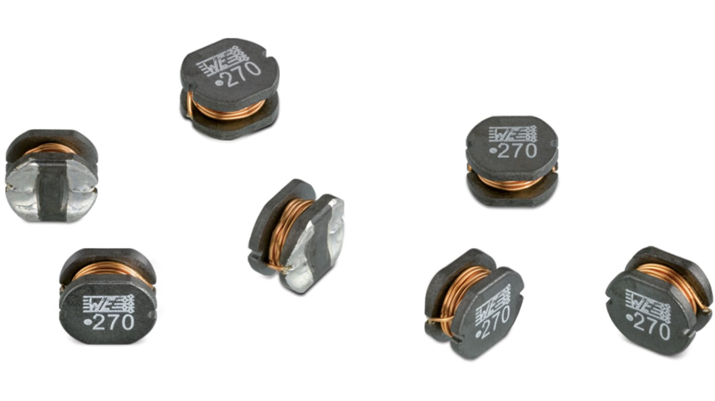 Inductor de montaje en superficie bobinado Wurth, 3,3 μH, ±20%, no apantallado 3521, SRF:80MHZ, 1.39A Idc, Serie WE-PD2