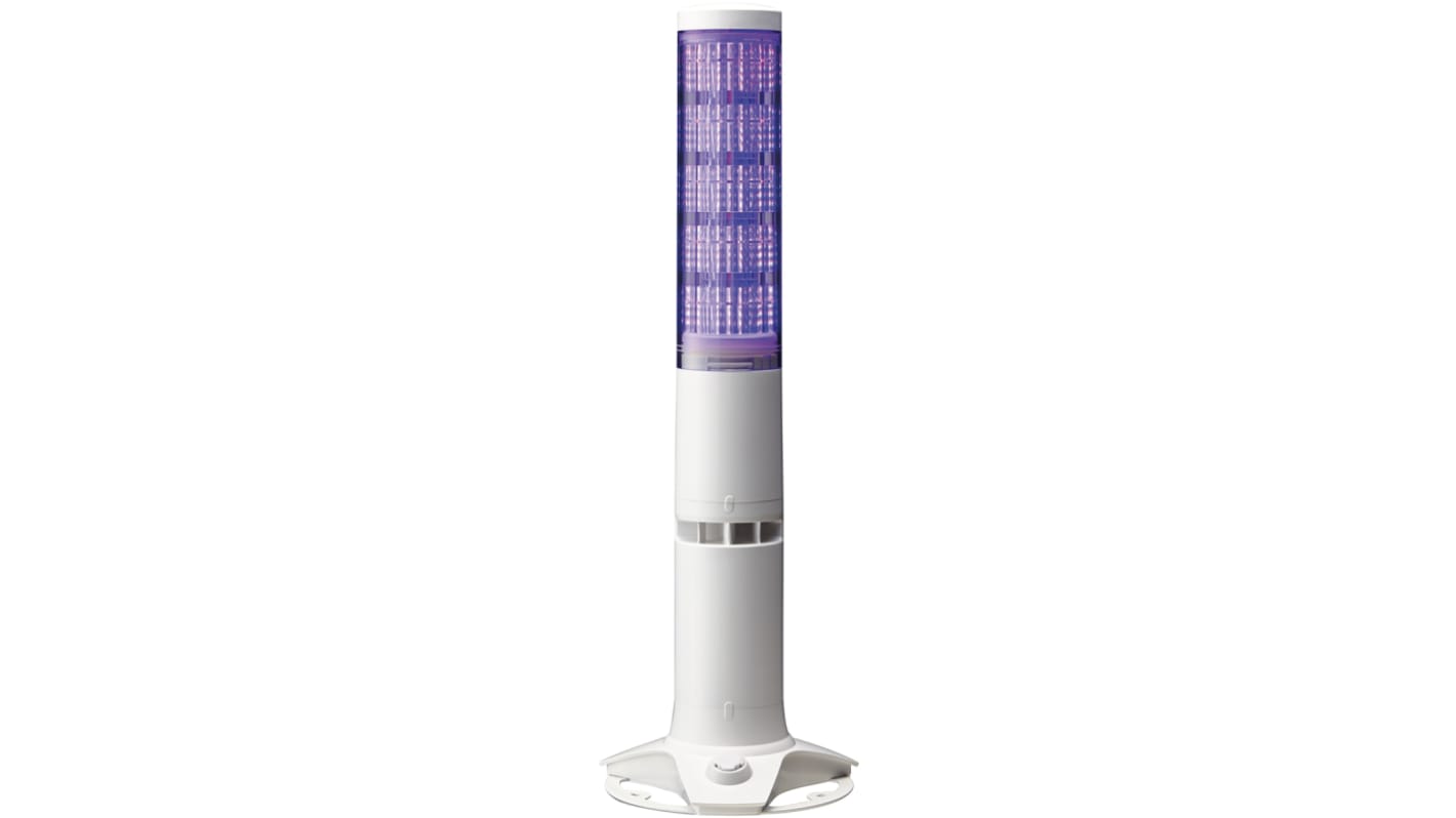 Torretta di segnalazione Patlite, LED, 5 elementi, lenti Trasparente, con Cicalino