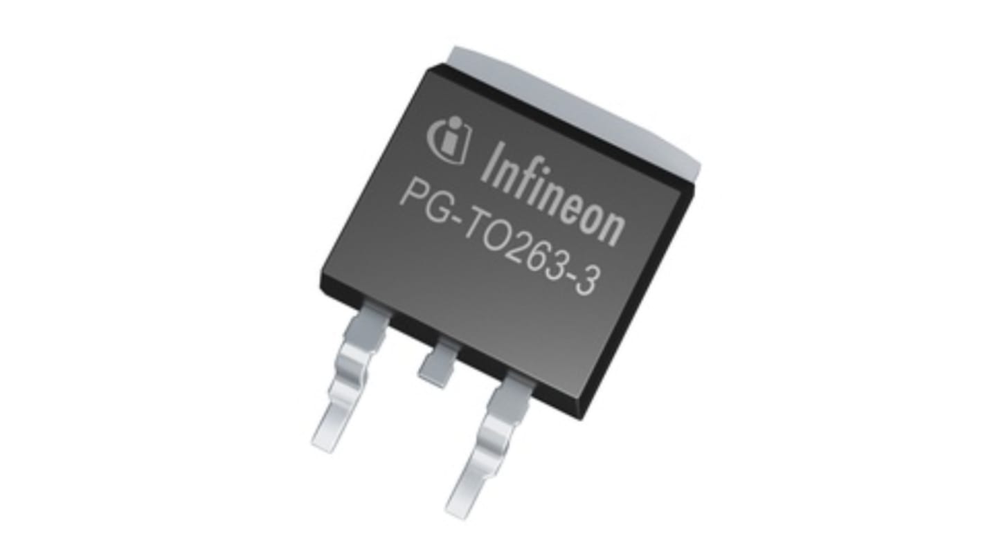 MOSFET Infineon, canale N, 20 mΩ, 64 A, D2PAK (TO-263), Montaggio superficiale