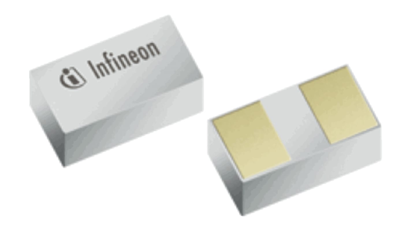 Infineon ESD200B1CSP0201XTSA1, Bi-Directional TVS Diode, 45W, 2-Pin WLL-2-1
