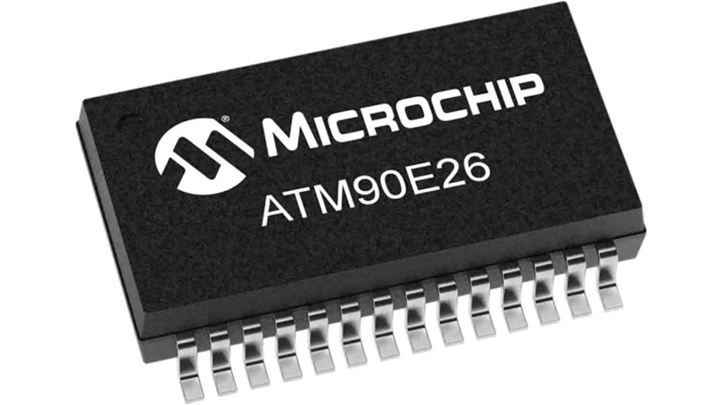 Microchip 16 bit Energy Meter IC 28-Pin SSOP, ATM90E26-YU-B