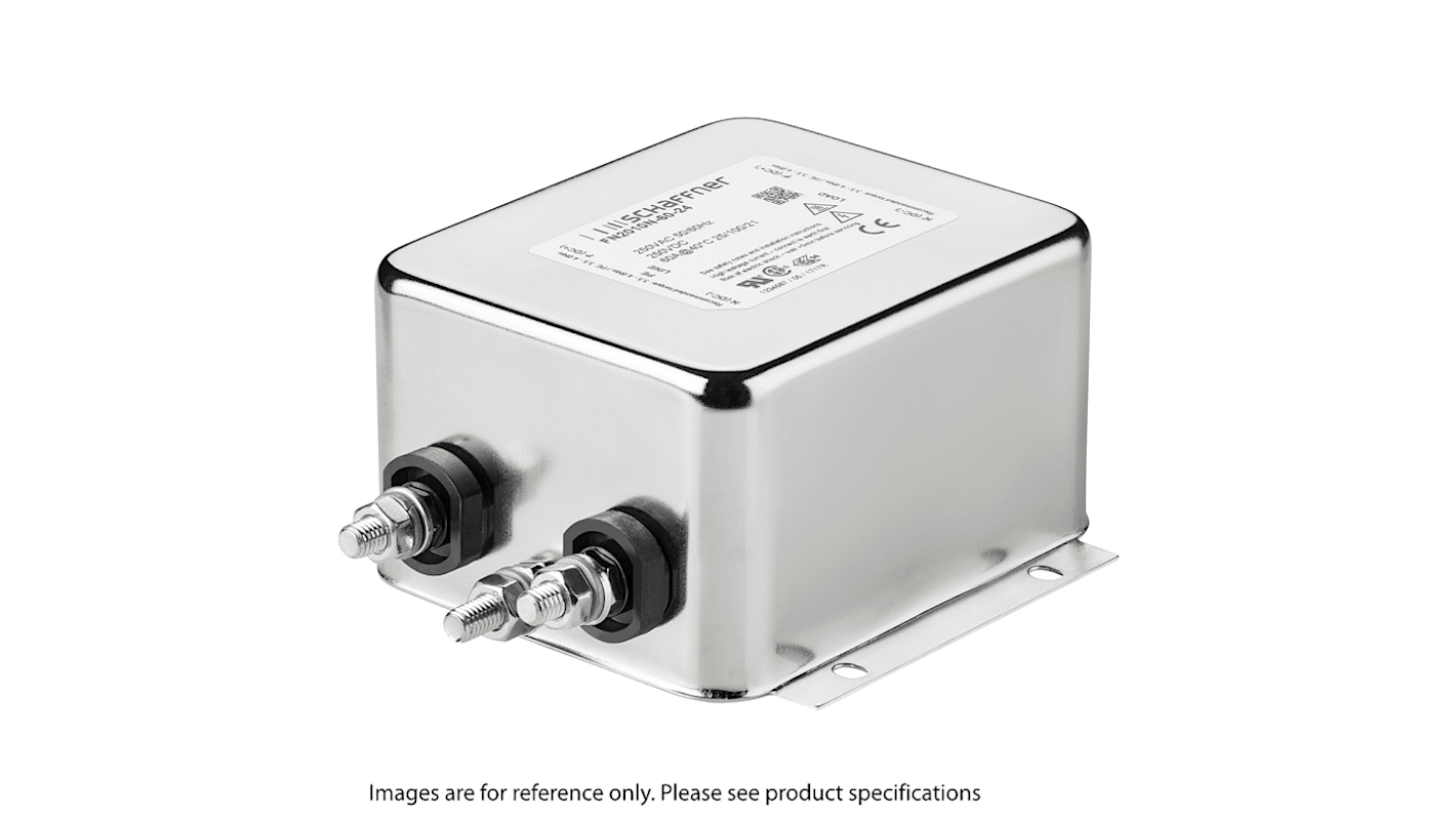 Filtr EMI 1A 1-fazowy 1MΩ 250 V AC/DC 0 → 400Hz 12 mH Schaffner Montaż w obudowie