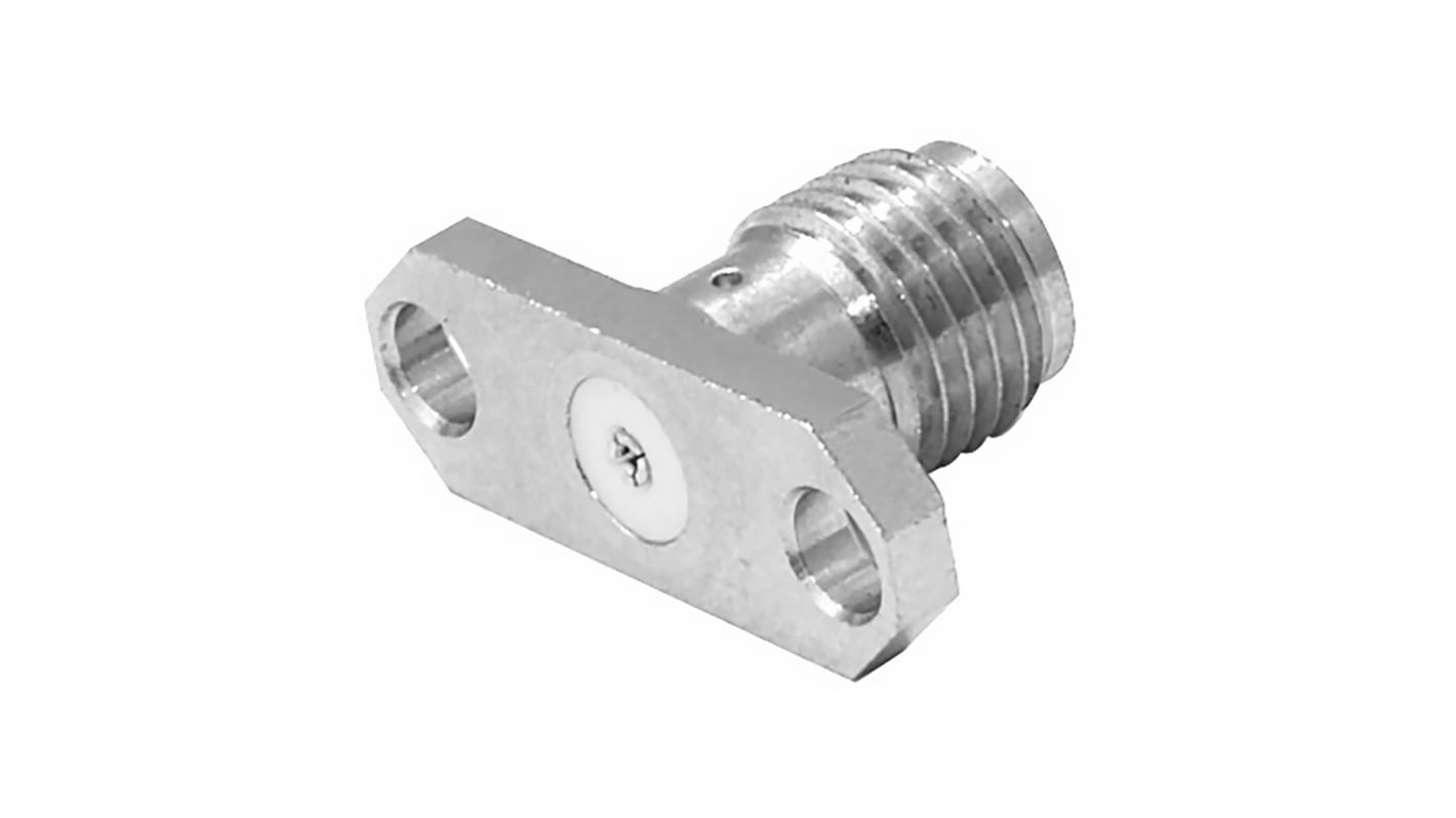 RS PRO Female, Male Flange Mount SMA Connector, 50Ω, Solder Termination, Straight Body