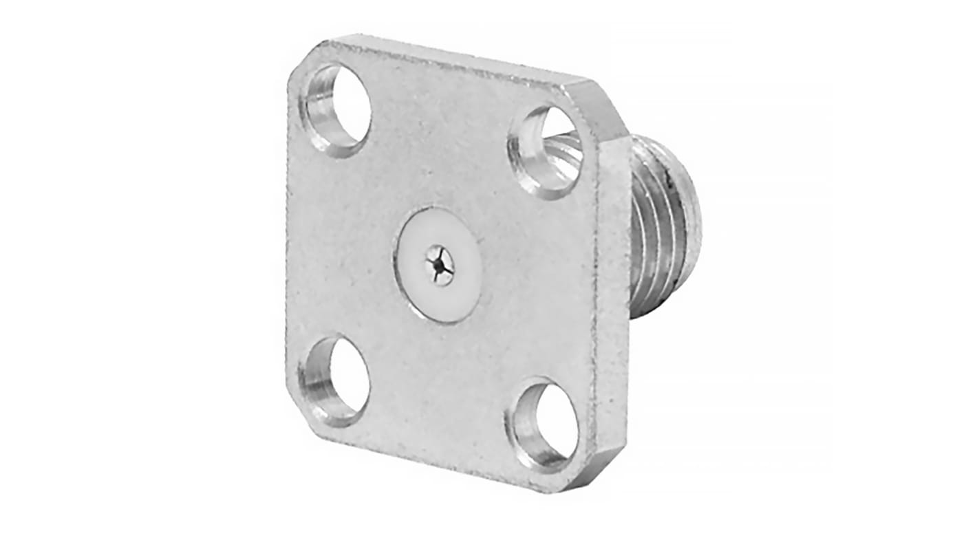 RS PRO Female, Male Flange Mount SMA Connector, 50Ω, Solder Termination, Straight Body