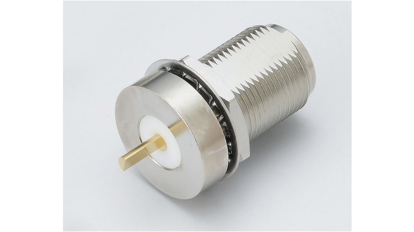 RS PRO Female, Male Bulkhead N Connector, 50Ω, Solder Termination, Straight Body