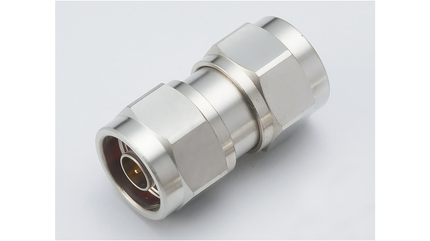 Conector coaxial RS PRO, Macho, Recto, Impedancia 50Ω, Montaje de Cable, Terminación de Soldador, 11GHz +165°C -65°C,