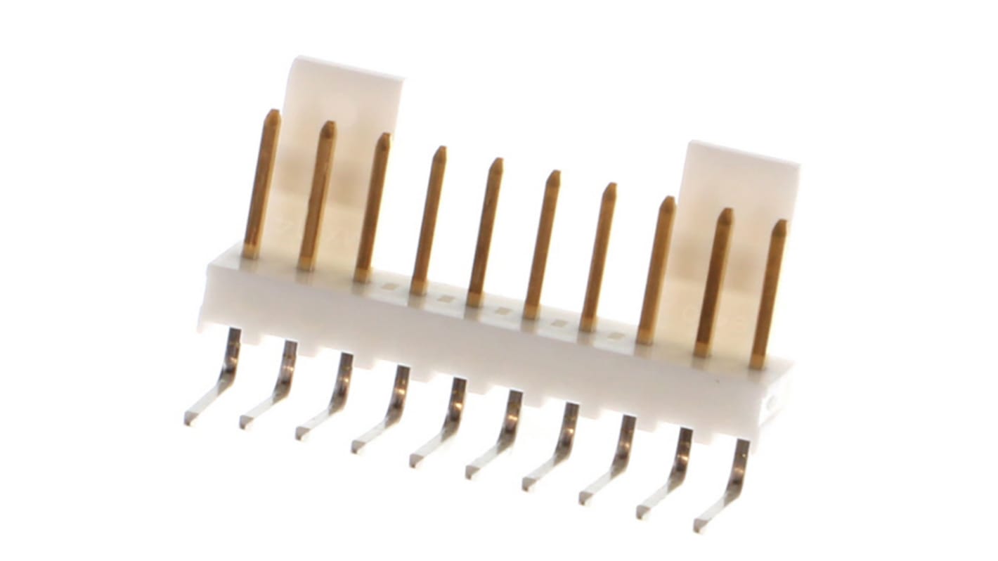 Molex KK 254 Series Right Angle Through Hole Pin Header, 10 Contact(s), 2.54mm Pitch, 1 Row(s), Unshrouded