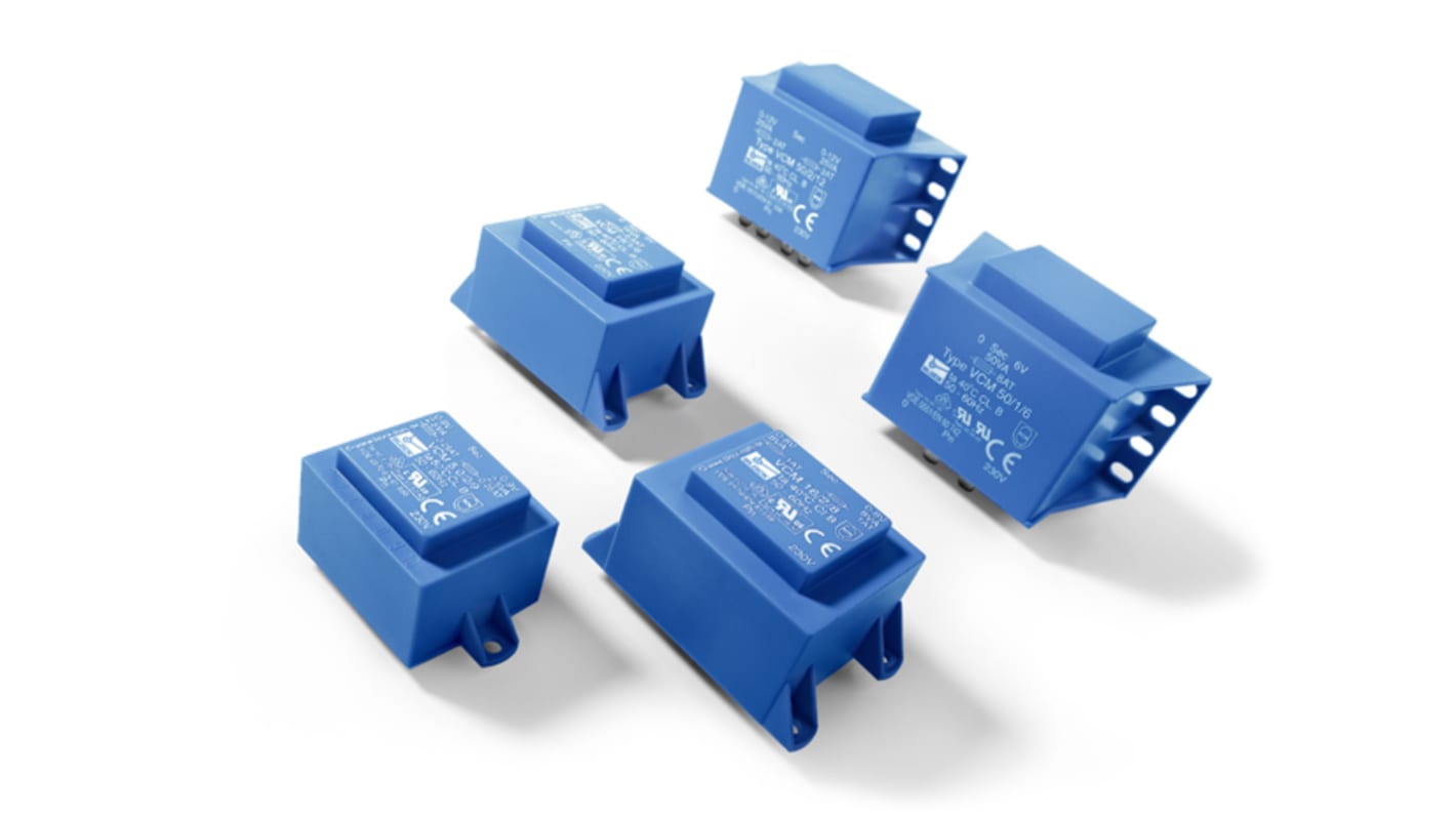 Transformador de PCB, 15V ac 83%, 2 salidas , Agujero pasante, Potencia 36VA