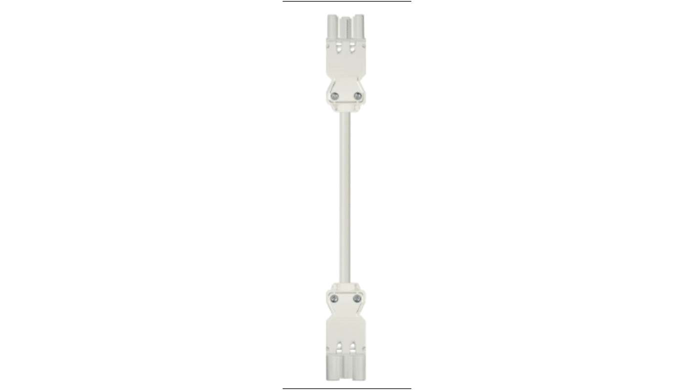 Conector de iluminación Macho a Hembra GST18, 3 Polos, 1m, 250 V, 16A, IP40