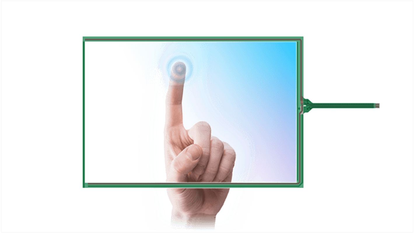 DMC Touchscreen-Auflage, 12.1Zoll 4-Draht resistiv, 251 x 189mm Aktiv. Breite 247 x 185.5mm