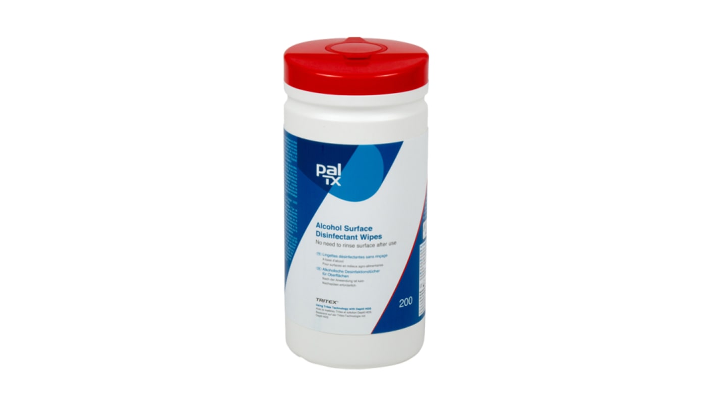W200230A PAL TX Wet Disinfectant Wipes, Dispenser Box of 200 RS