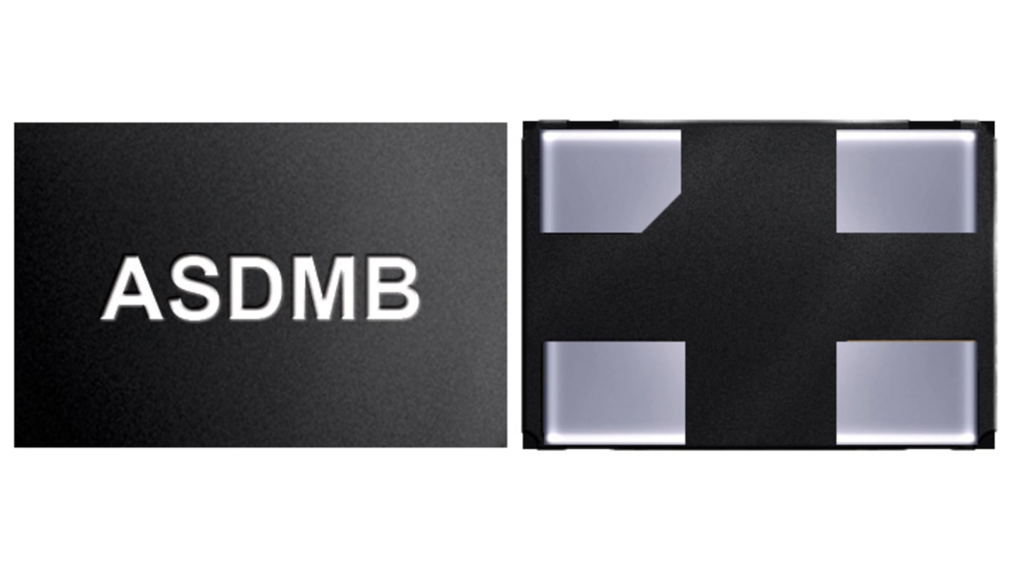 Abracon 24MHz MEMS Oscillator, 4-Pin QFN, ±50ppm, ASDMB-24.000MHZ-LC-T