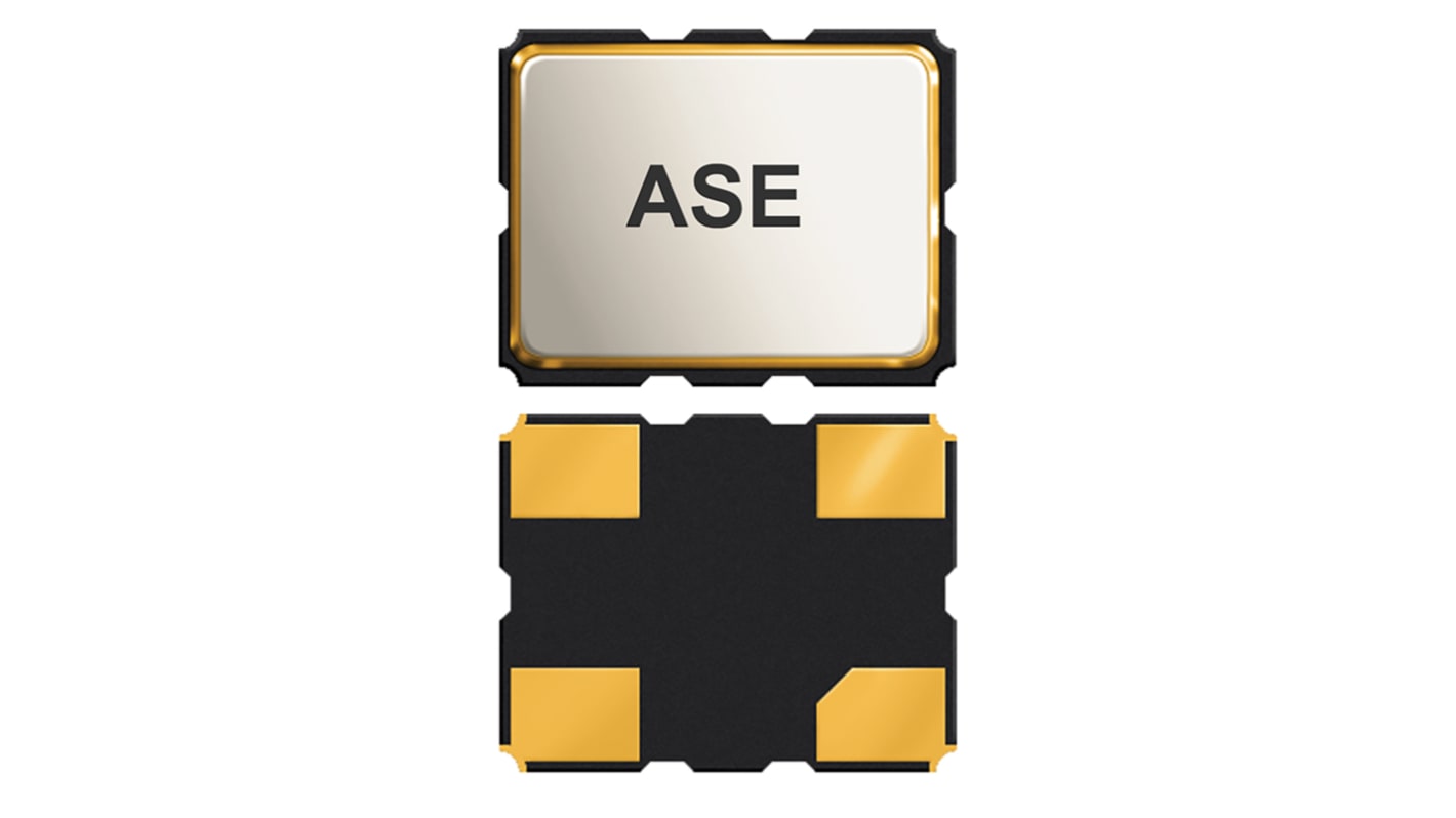 Oscillatore ASE-25.000MHZ-LR-T, 25MHz, ±25ppm CMOS SMD, 4 Pin XO