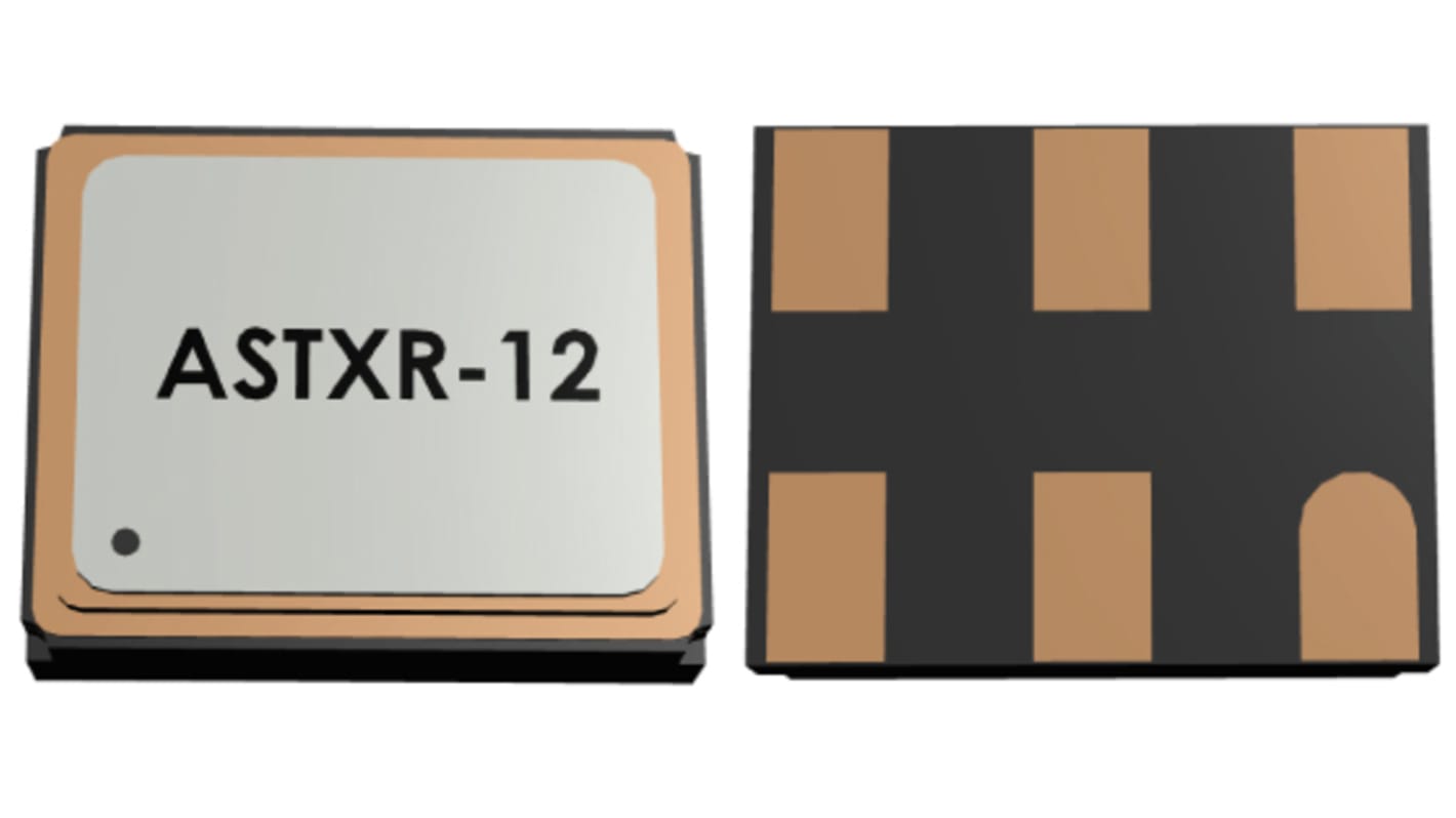 Abracon Kristályoszcillátor 38,4 MHz, Vágott szinuszhullám, 11pF, 6-tüskés, SMD, 2.5 x 2 x 0.8mm