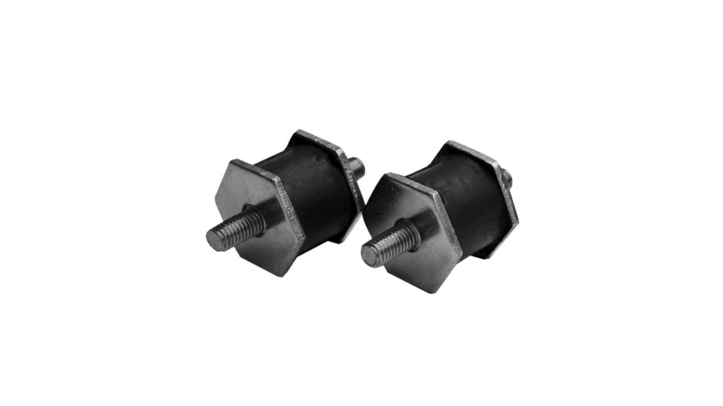 RS PRO Hexagonal M6 Anti Vibration Mount with 3.75kg Compression Load