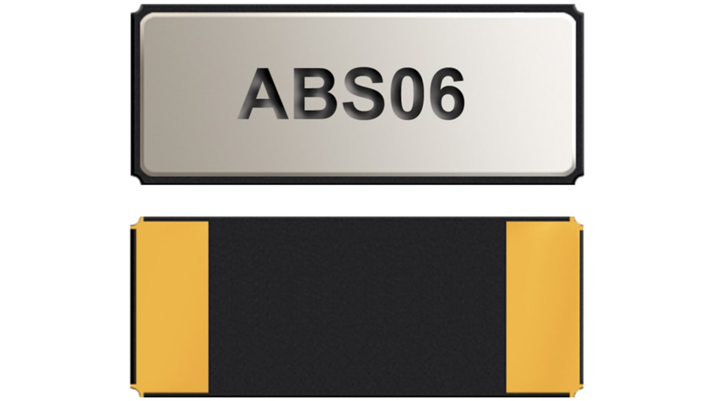 ABS06-32.768KHZ-9-T, Krystalenhed, 32.768kHz, ±20ppm, 2 ben, SMD, 2 x 1.2 x 0.6mm