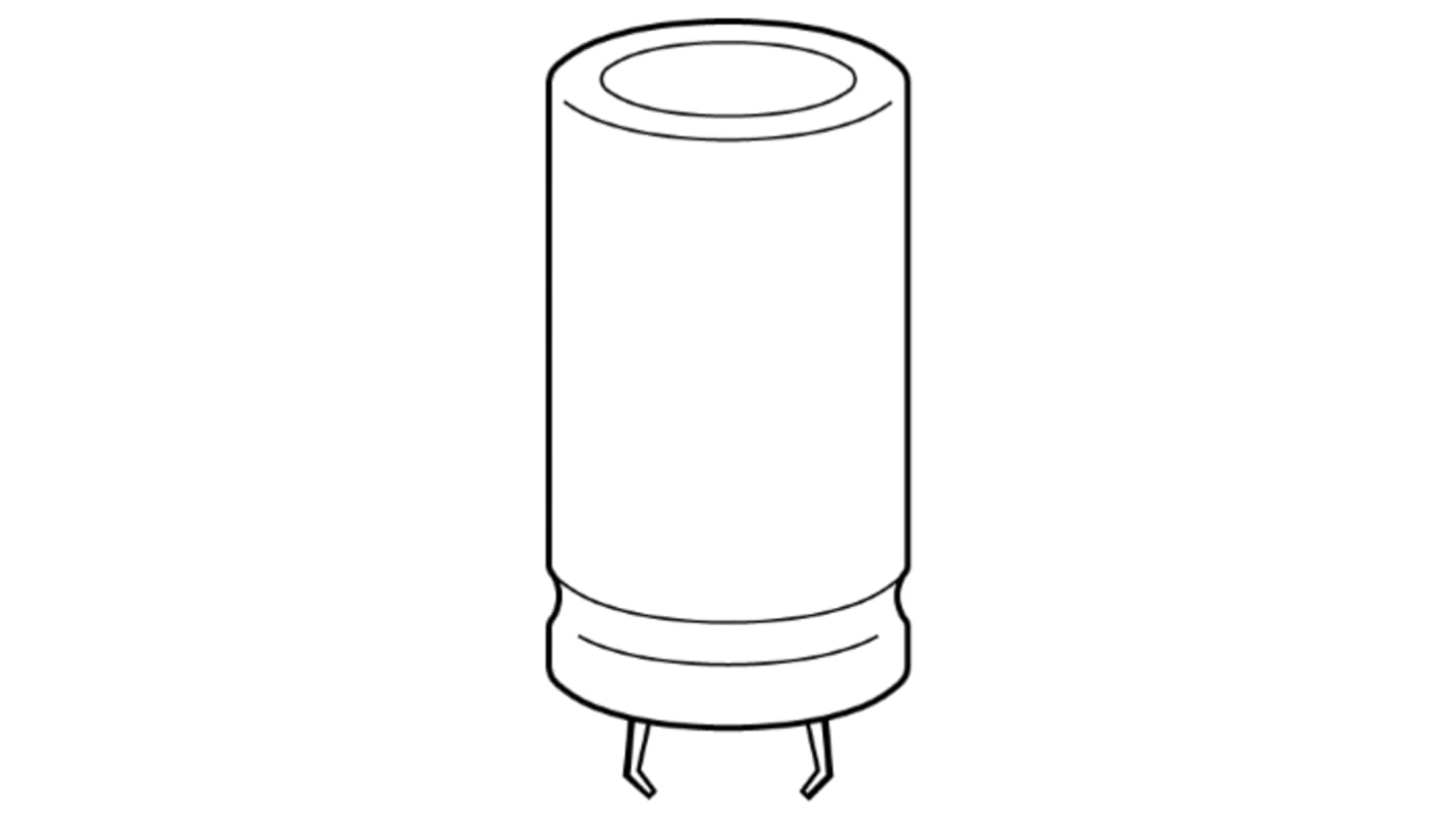 Condensateur EPCOS série B41231, Aluminium électrolytique 68000μF, 16V c.c.