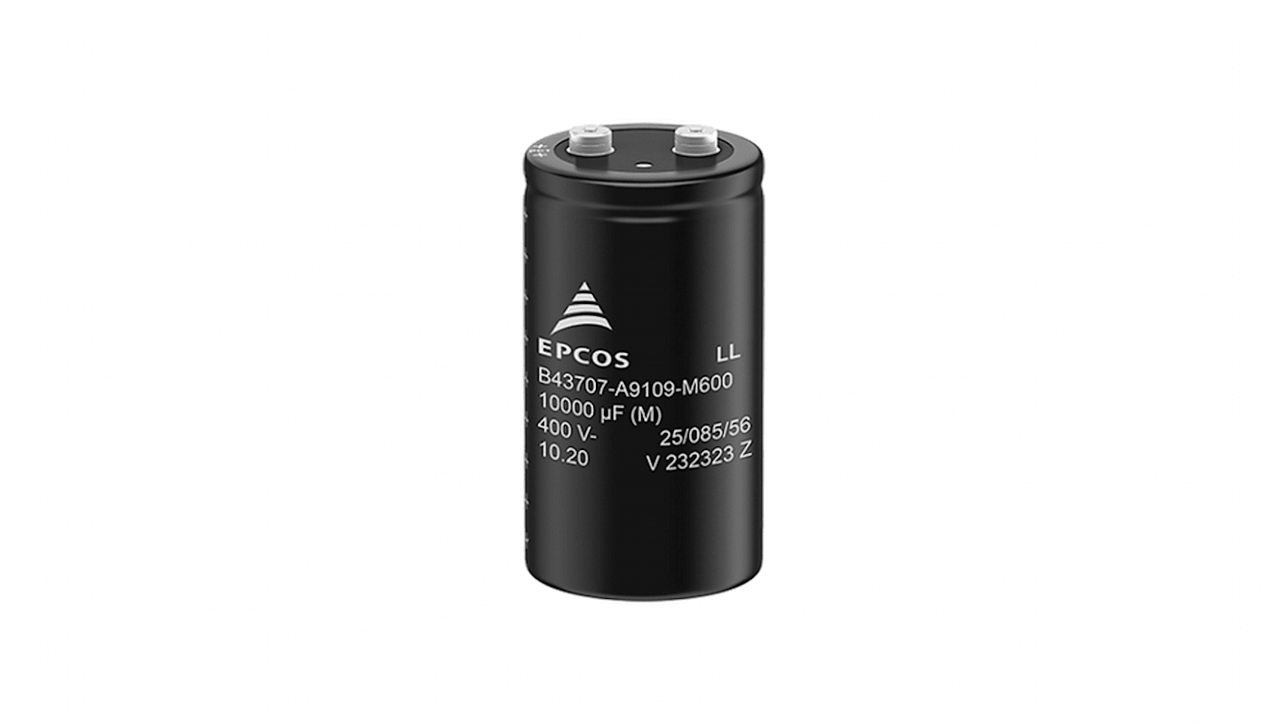 EPCOS 5600μF Aluminium Electrolytic Capacitor 450V dc, Screw Terminal - B43703A5568M000