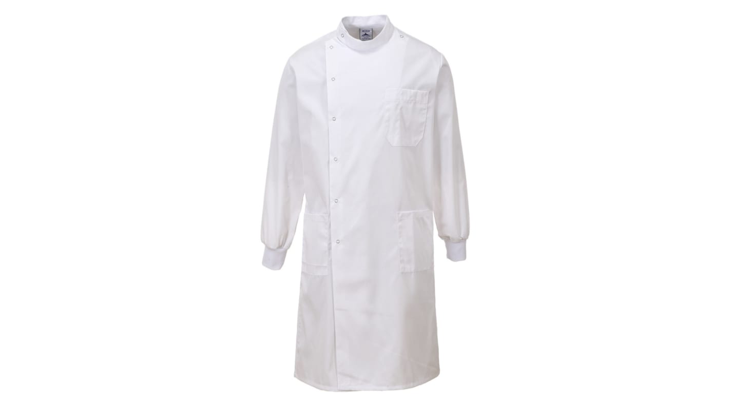 RS PRO White Men Reusable Lab Coat, L