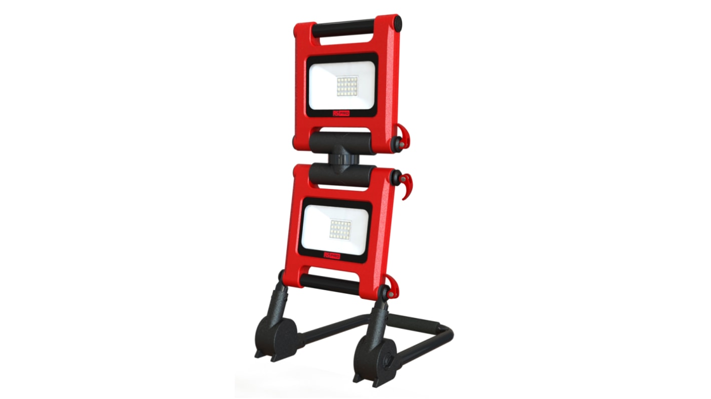 RS PRO LED Work Light, Type G - British Plug, 2 x 8 W, 240 V, IP54